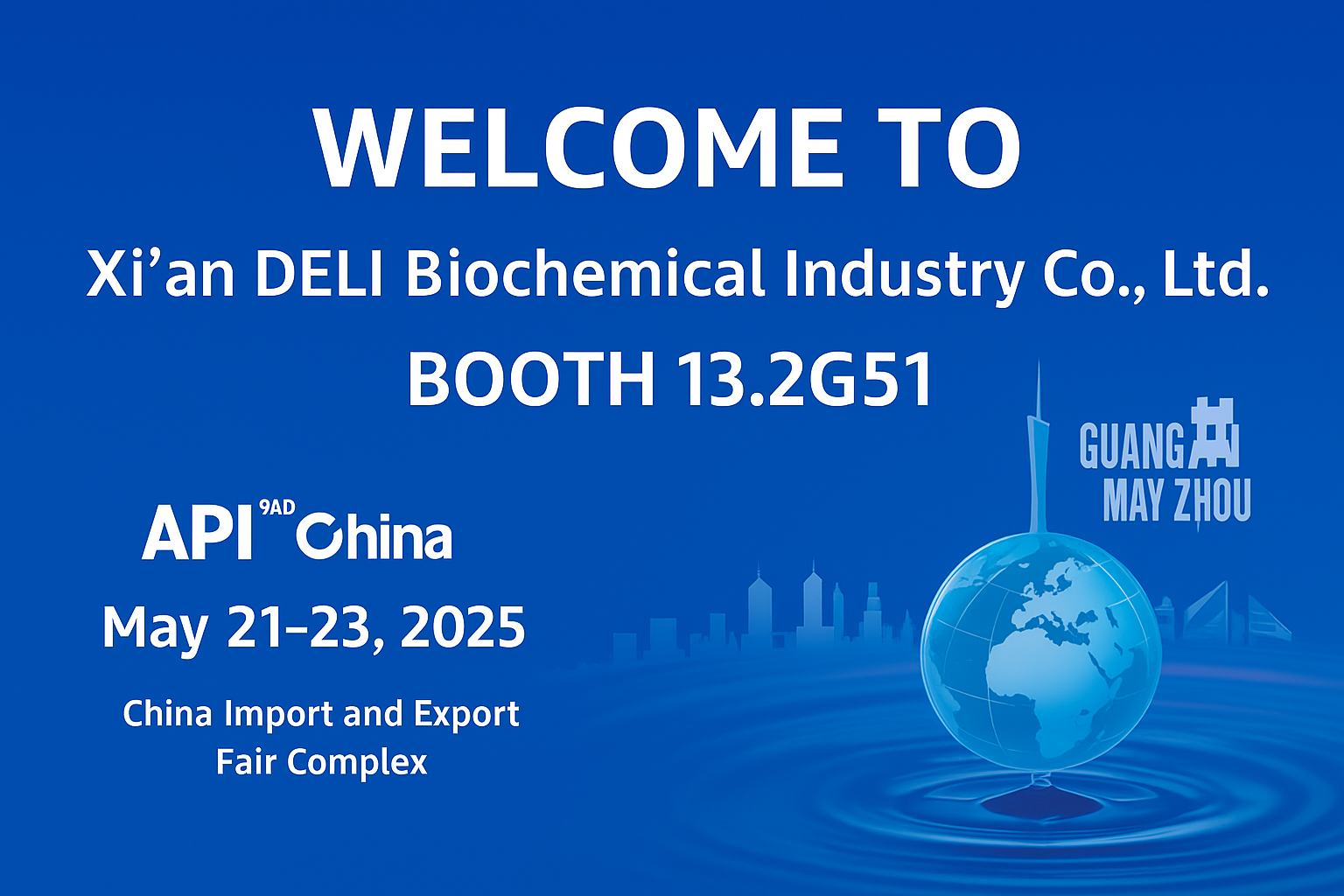 Xi'an Deli biochimique à exposer à la 92e API Chine à Guangzhou