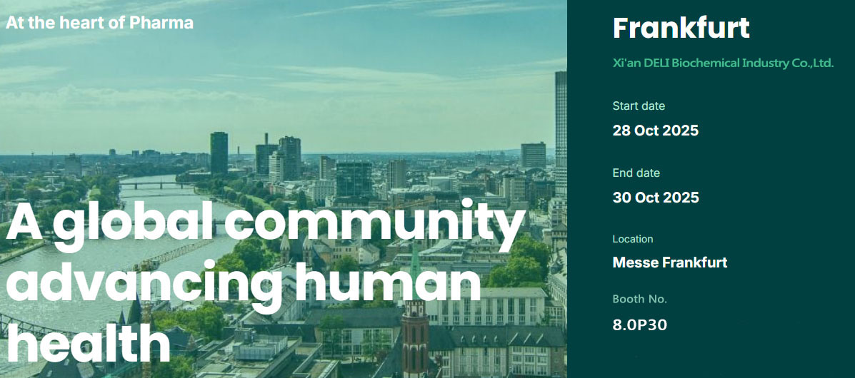 Xi'an Deli Biochemical exposera au CPhI Europe 2025 à Francfort, en Allemagne