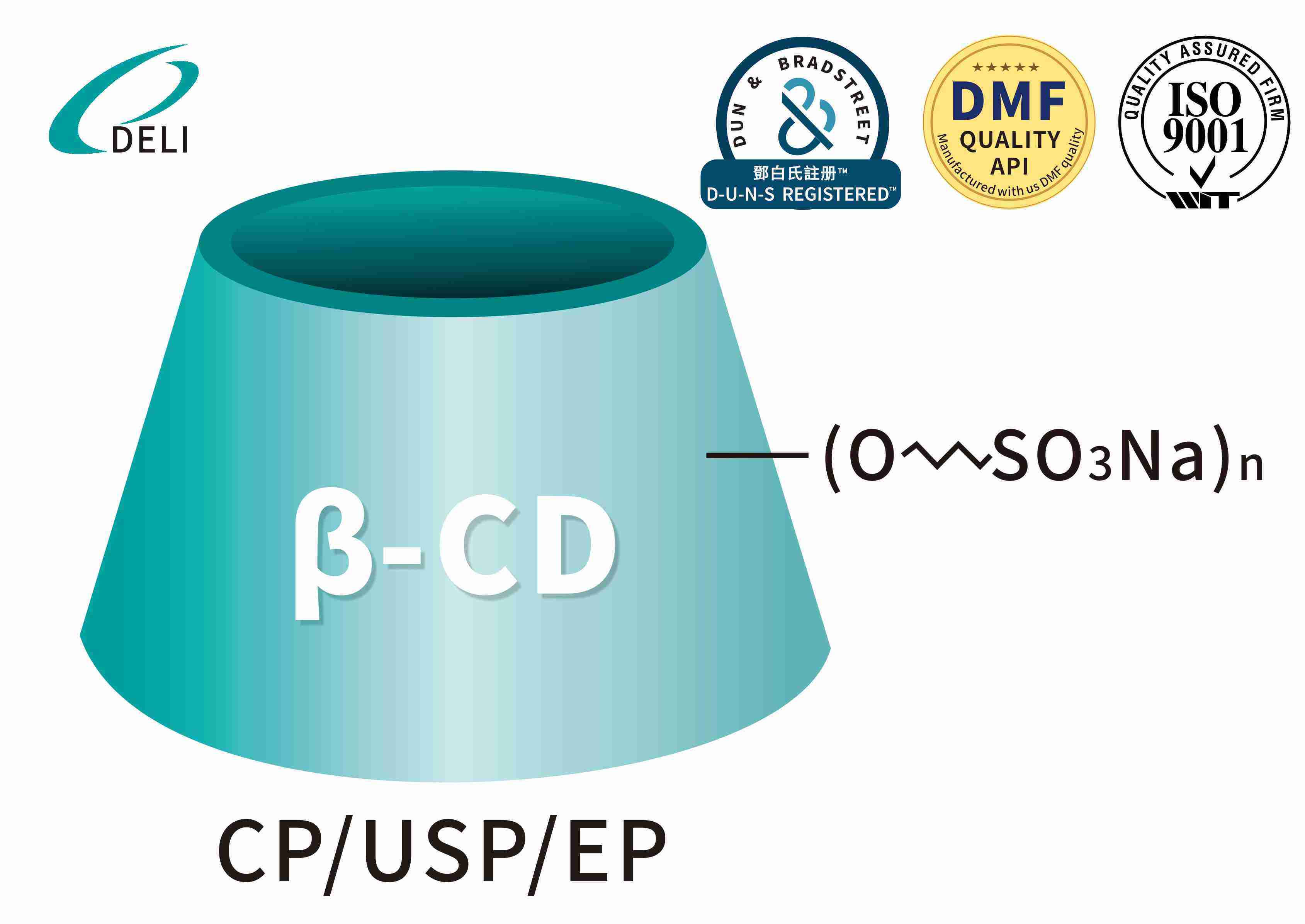 Betadex Éther sulfobutylique de sodium USP 99 %